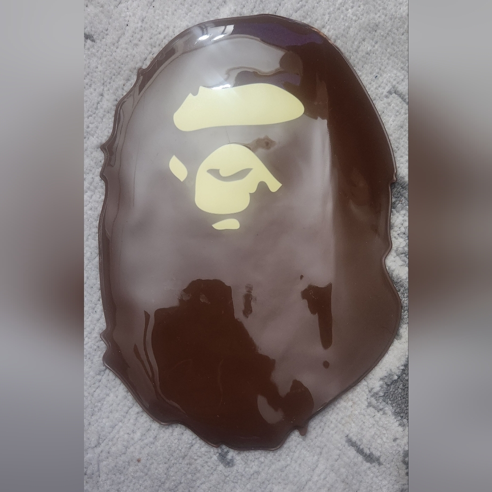 New A Bathing Ape BAPE Ape Head Mini Zip Up Pouch Size 8.75 x 6"